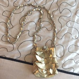 Mini gold crossbody purse